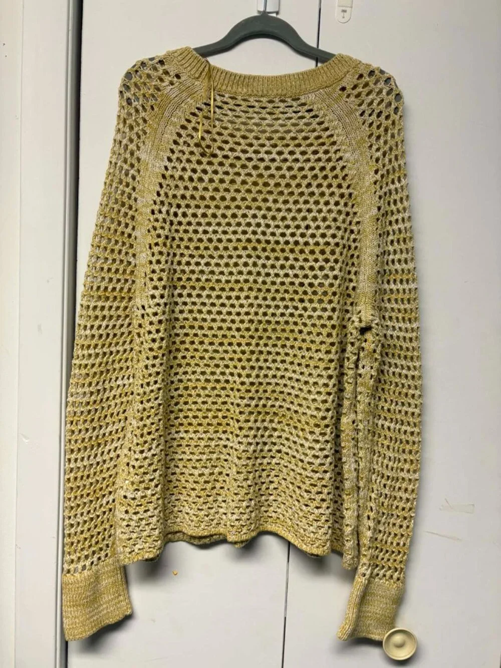 Old Navy Seaside Cotton Open-Knit Raglan Sweater Medium